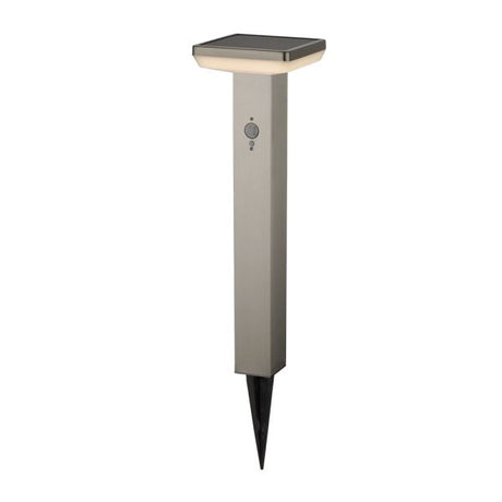 LED-Solarleuchte, Erdspießwegeleuchte 4,4 W, Bewegungsmelder, eckig.