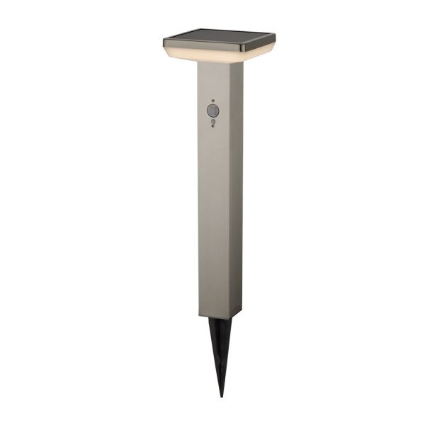 LED-Solarleuchte, Erdspießwegeleuchte 4,4 W, Bewegungsmelder, eckig.
