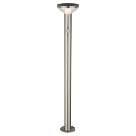 LED-Solarleuchte, Sockelwegeleuchte, 2 W, Bewegungsmelder, rund.