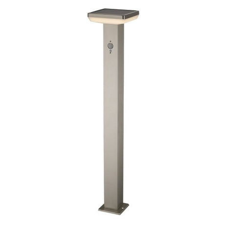 LED-Solarleuchte, Sockelwegeleuchte, 4,4 W, Bewegungsmelder, eckig.