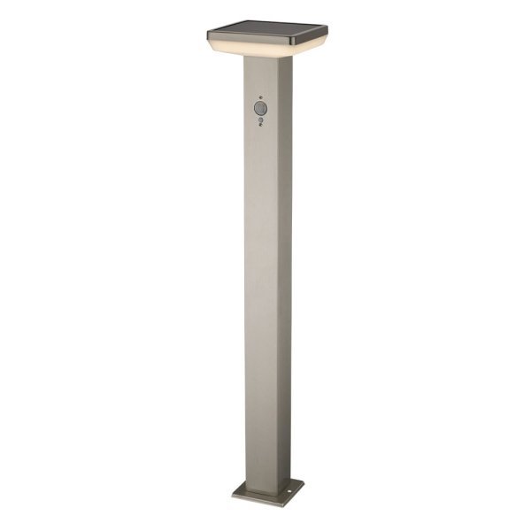 LED-Solarleuchte, Sockelwegeleuchte, 4,4 W, Bewegungsmelder, eckig.