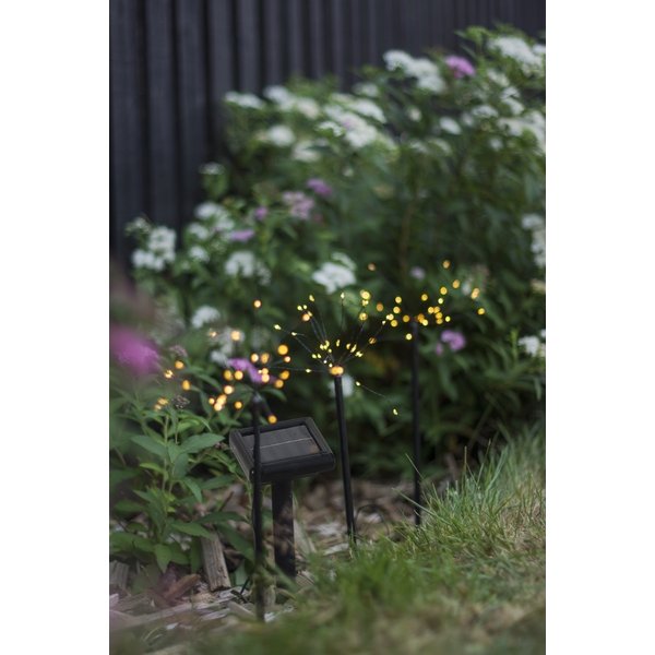 LED-Solarleuchte"Firework", 3 Stäbe, schwarz.