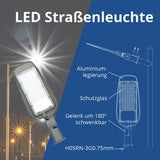 LED-Straßenleuchte, 100 W, 10000 lm, IP65, 6000 K  Lichttechnik24.de.