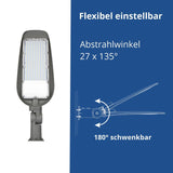 LED-Straßenleuchte, 150 W, 15000 lm, IP65, 4500 K  Lichttechnik24.de.
