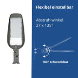 LED-Straßenleuchte, 200 W, 20000 lm, IP65, 6000 K  Lichttechnik24.de.