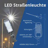 LED-Straßenleuchte, 50 W, 5000 lm, IP65, 2700 K  Lichttechnik24.de.