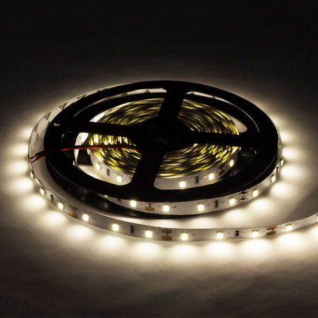 LED-Streifen, 24W, 12V, 1200lm, 5m, 60 LEDs/m, 4500 K (neutralweiß).