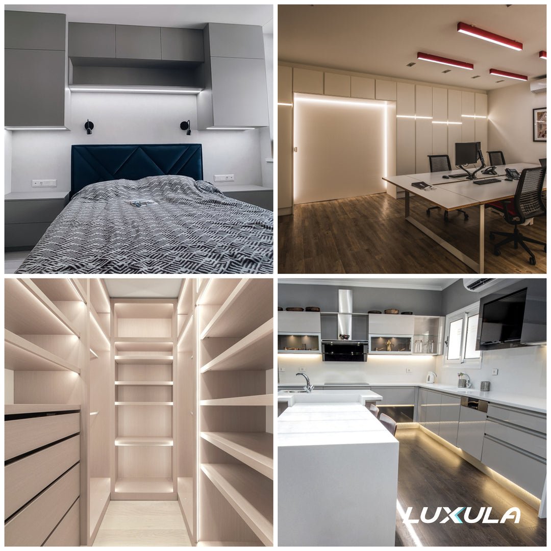 LED-Streifen, 5 m Länge, 2700 K warmweißes Licht, 60 LED/m, 12 V, 8 mm.