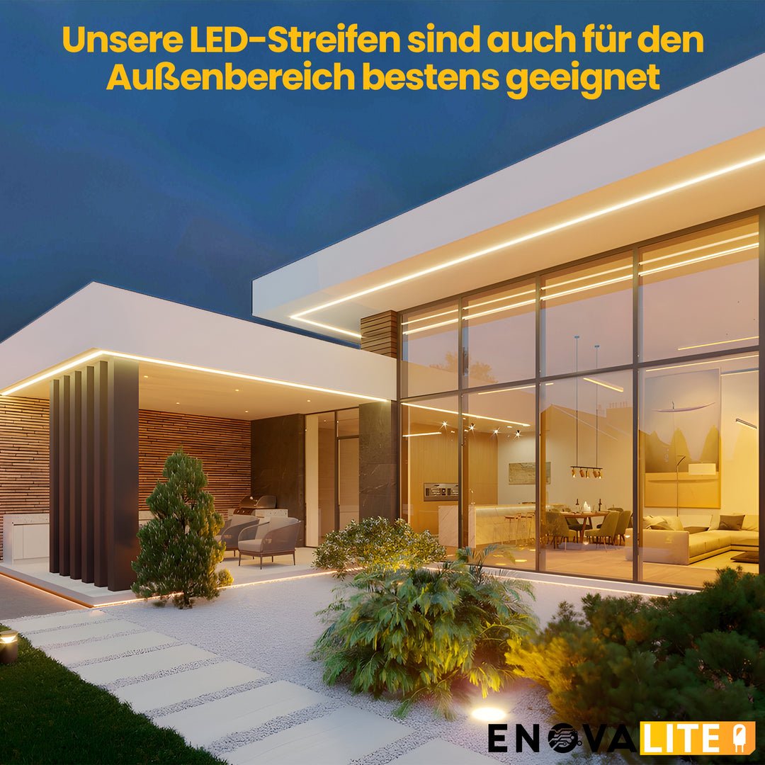 LED-Streifen, RGB und kaltweißes Licht, 5 Meter Länge, IP54, 60LED/m, 12 V, 10 mm.