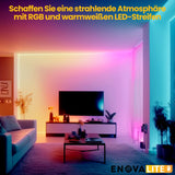 LED-Streifen, RGB und warmweißes Licht, 5 Meter Länge, 60LED/m, 24 V, 10 mm  Lichttechnik24.de.