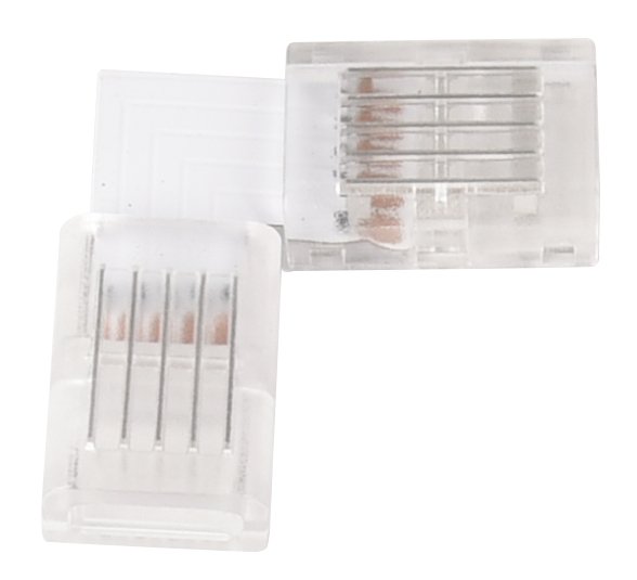 LED-Streifen Verbinder, L-förmig, 5 polig, für 10 mm RGB + einfarbige LED-Streifen geeignet.