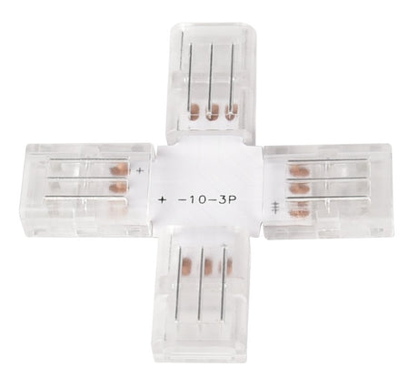 LED-Streifen Verbinder, X-förmig, 3 polig, für 10 mm CCT LED-Streifen geeignet  Lichttechnik24.de.