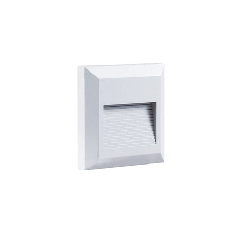 LED Stufenleuchte, 2 W, 80 lm, IP65, warmweiß (3000K), weiß, rechteckig.