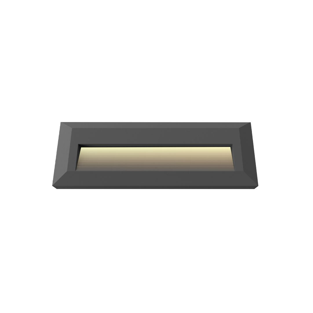 LED Stufenleuchte, 3 W, 100 lm, IP65, neutralweiß (4200K), schwarz, rechteckig.
