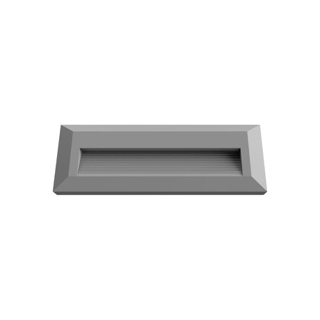 LED Stufenleuchte, 3 W, 100 lm, IP65, warmweiß (3000K), grau, rechteckig.