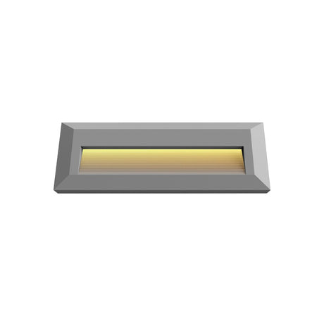 LED Stufenleuchte, 3 W, 100 lm, IP65, warmweiß (3000K), grau, rechteckig.