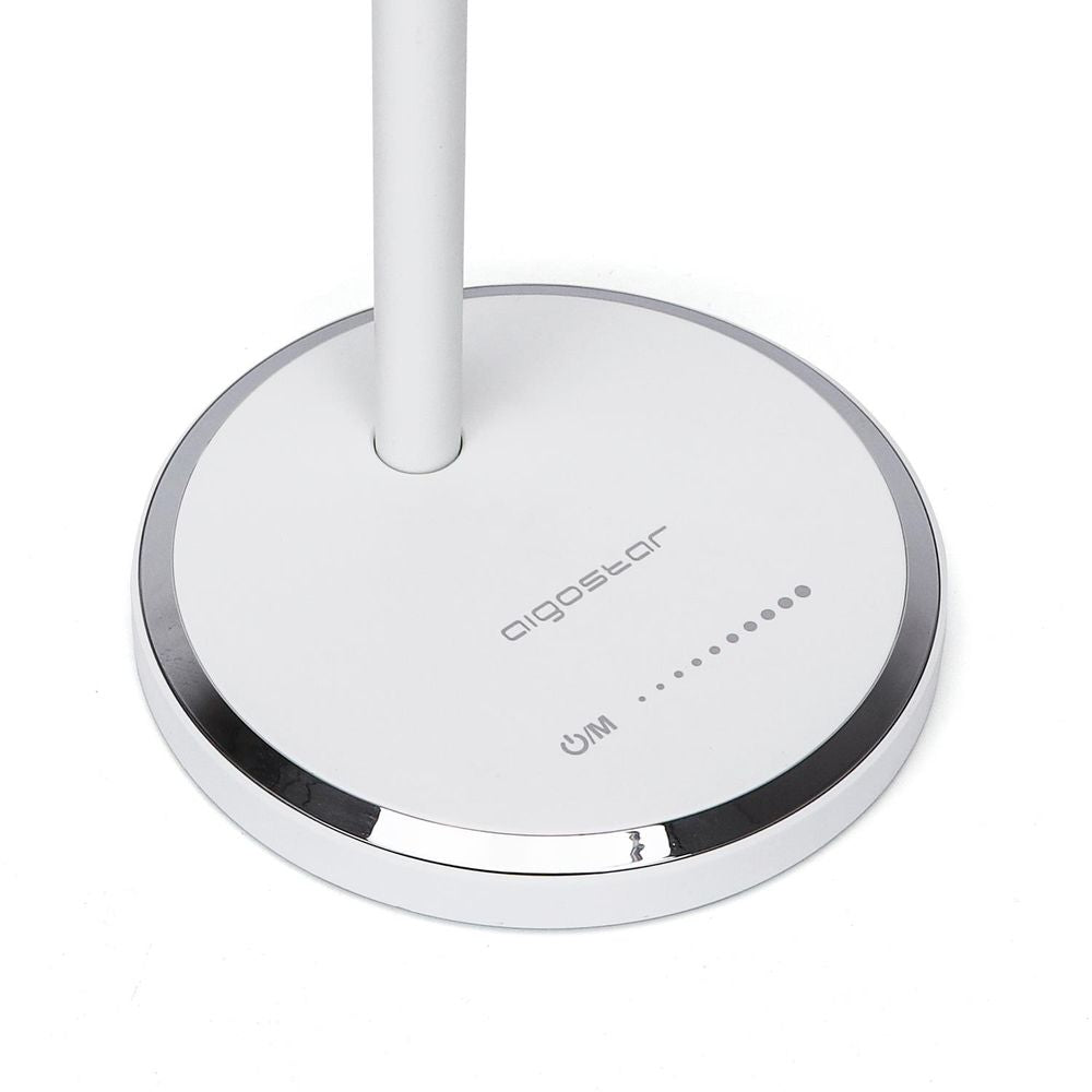 LED-Tischlampe, 7 W, dimmbar, USB, weiß.