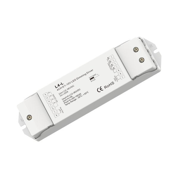 LED Treiber für LED Streifen, dimmbar 1-10 V, 4 Kanal.