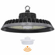 LED-UFO-HighBay SENSOR, 200 W, 150lm/W, 4000 K, IP65, IK08, MOSO Driver, Philips LED, 90°  Lichttechnik24.de.