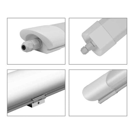 LED Unterbauleuchte, 18 W, 1500 lm, 4000 K, 65 cm, IP65.