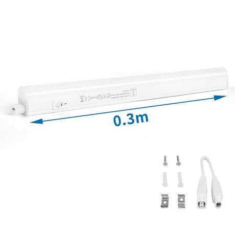 LED Unterbauleuchte, T5, 30 cm, 4 W, 380 lm, 115 lm/W, 3000 K.