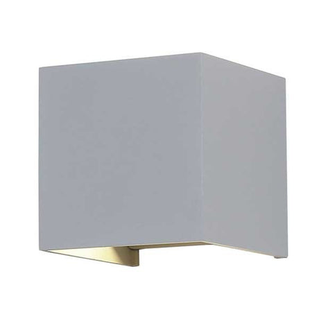 LED Wandleuchte, 12 W, IP54, 1320 lm, 3000K, grau.