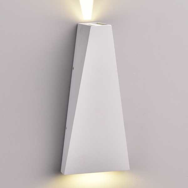 LED Wandleuchte, 6 W, 660 lm, 4000 K, IP54, grau.