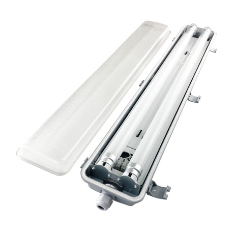 LED-Wannenleuchte, 18 W, 1600 lm, 4500 K, 68,0 cm, IP65, 2 flammig  Lichttechnik24.de.