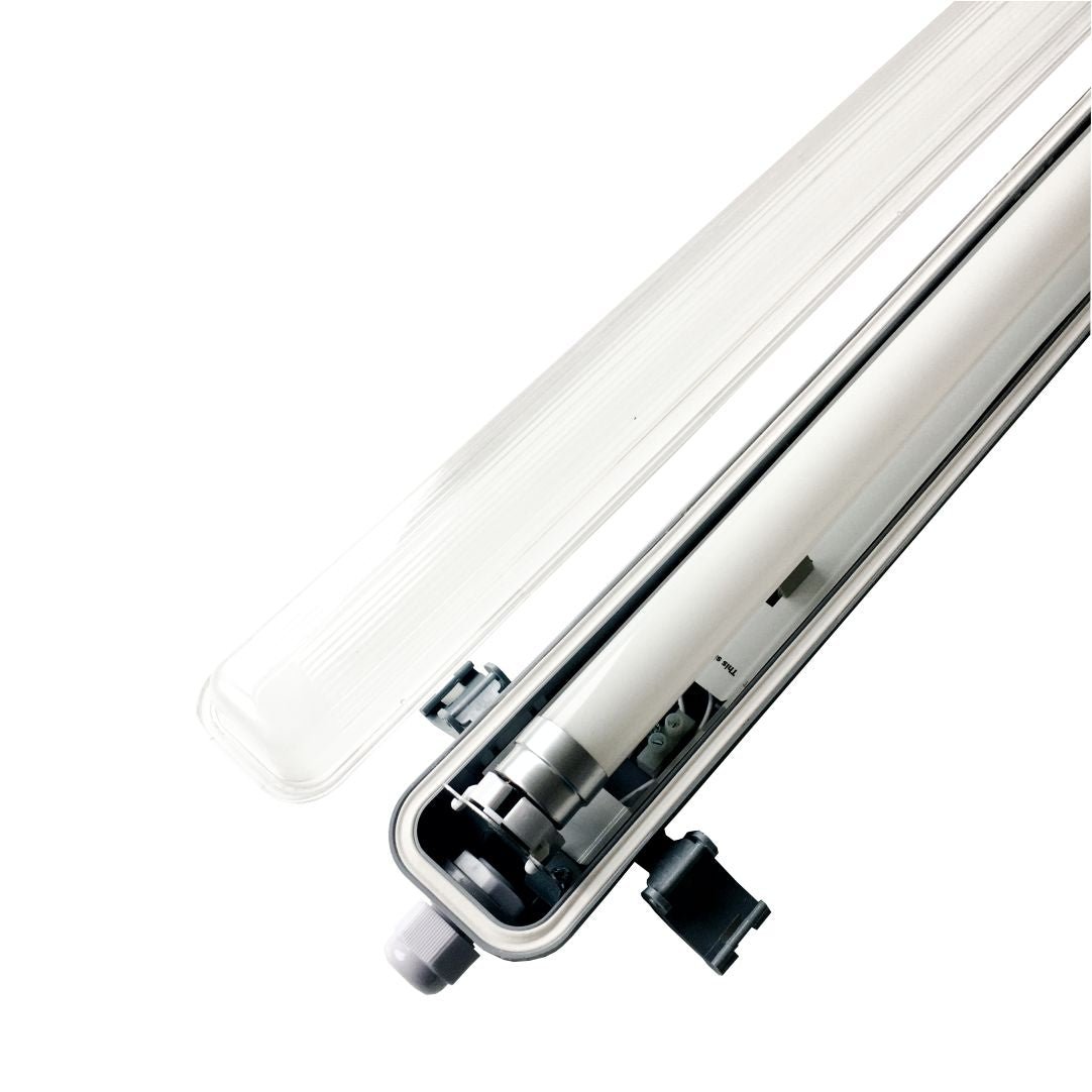 LED-Wannenleuchte, 18 W, 1600 lm, 6000 K, 128,5 cm, IP65, 1 flammig.