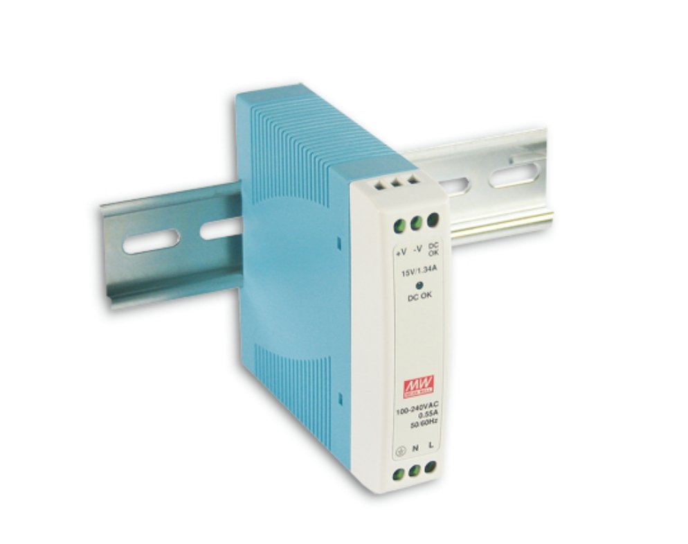 MeanWell, Hutschienennetzteil, 12 V, 10 W.