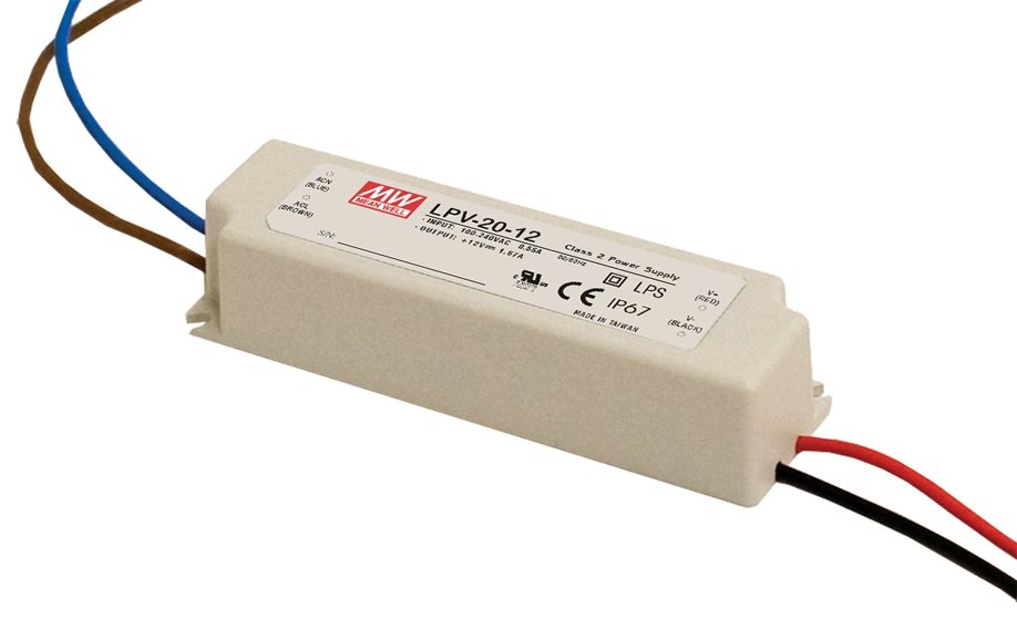 MeanWell Schaltnetzteil, LPV-20 Serie, 20 W, 5 V, 12 V.