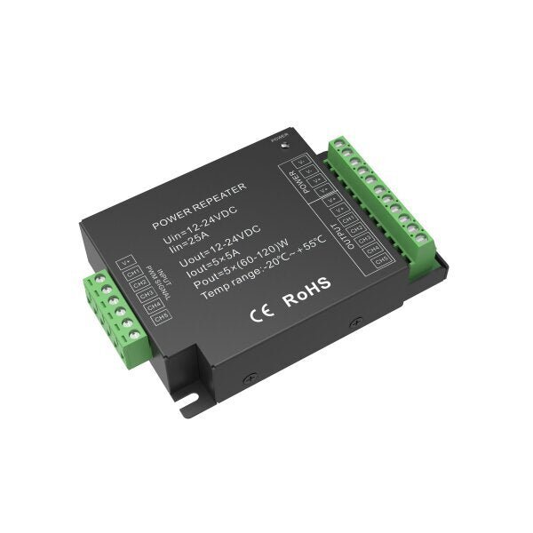 Power Repeater für LED Streifen, 12-24VDC.