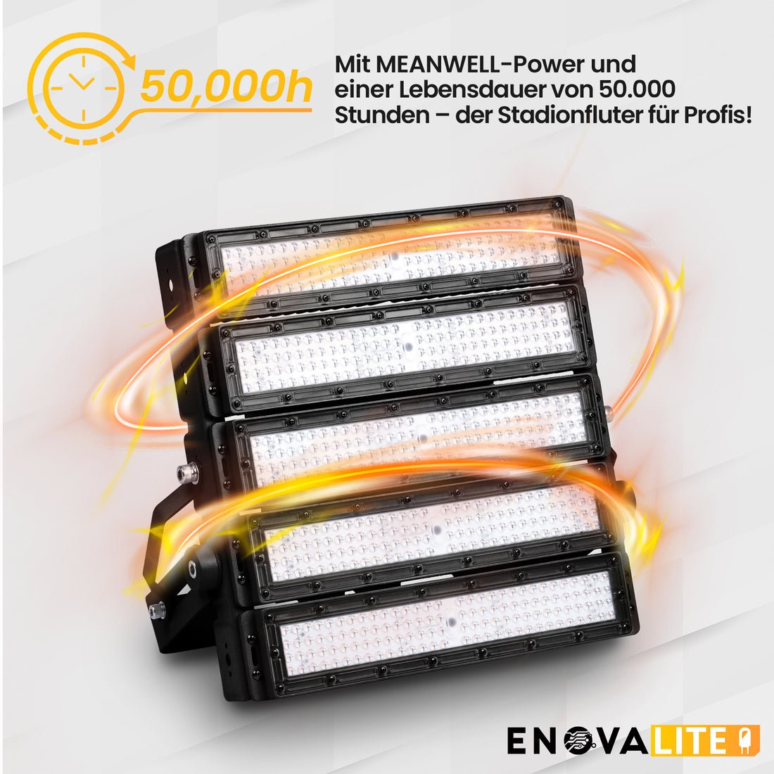 Profi Stadion Fluter, 400 W, 5000 K (neutralweiß), 52000 lm, IP66, Meanwell Driver, LUMILEDS LED.
