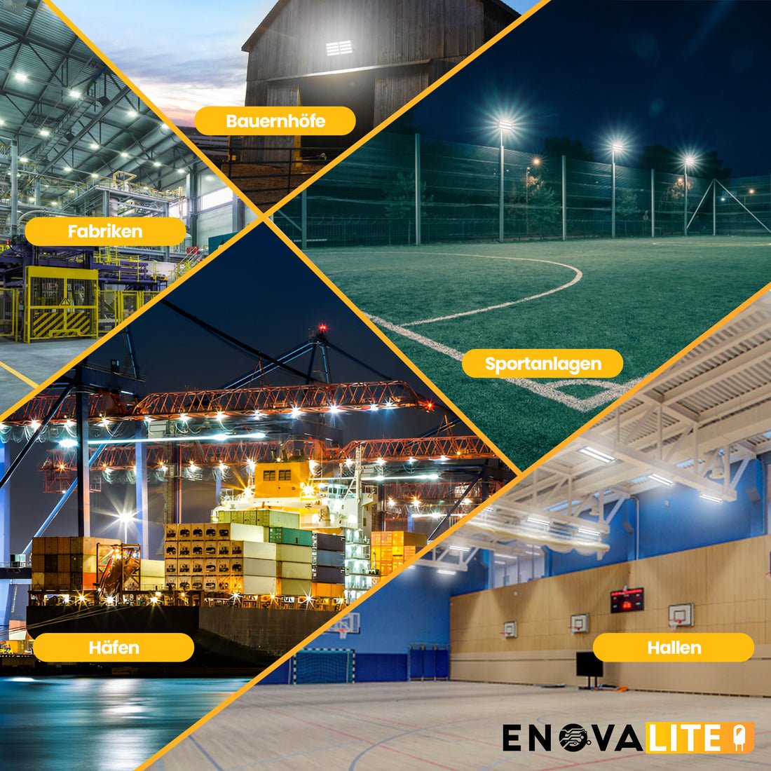 Profi Stadion Fluter, 400 W, 5000 K (neutralweiß), 52000 lm, IP66, Meanwell Driver, LUMILEDS LED.