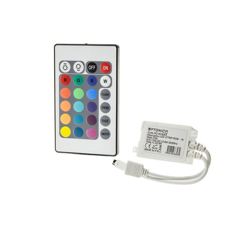 REMOTE CONTROL LED STRIP RGB - 16 BUTTONS 72W 12V 6A.