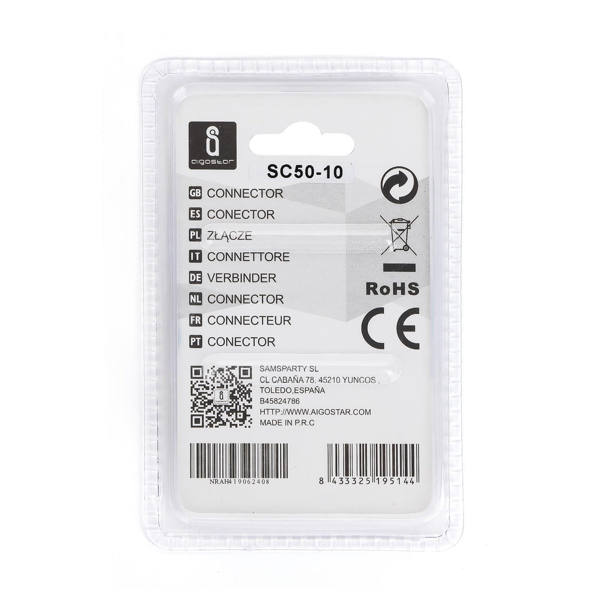 Ring-Kabelschuhe SC50-10, Ø 50 mm, 4 Stk., verzinnt, silber.