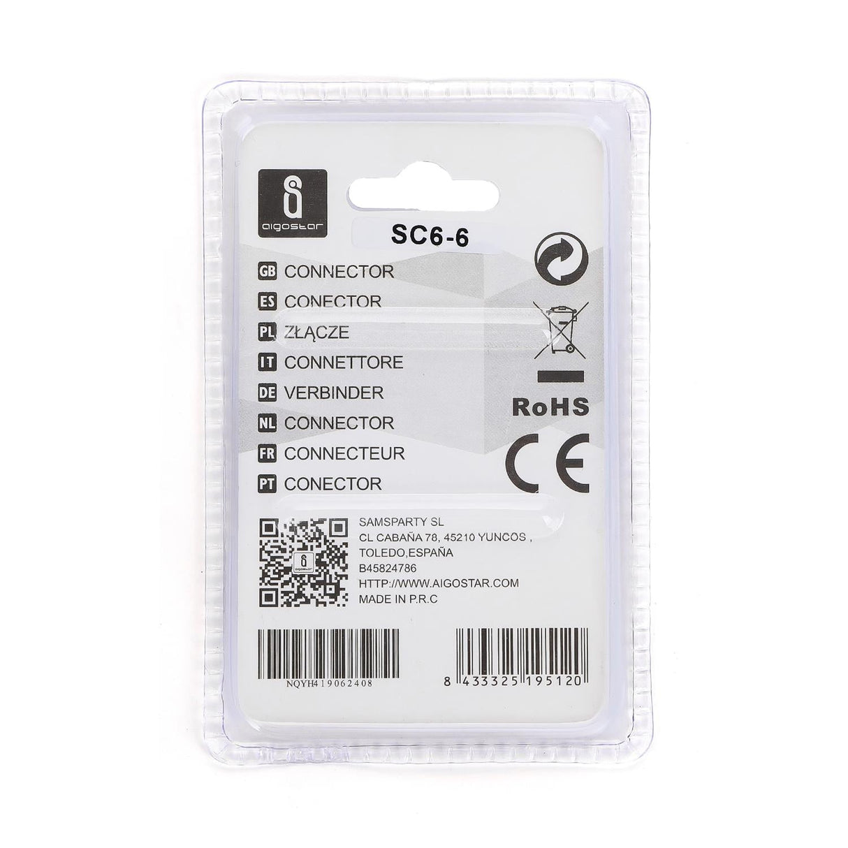 Ring-Kabelschuhe SC6-6, Ø 6 mm, 6 Stk., verzinnt, silber.