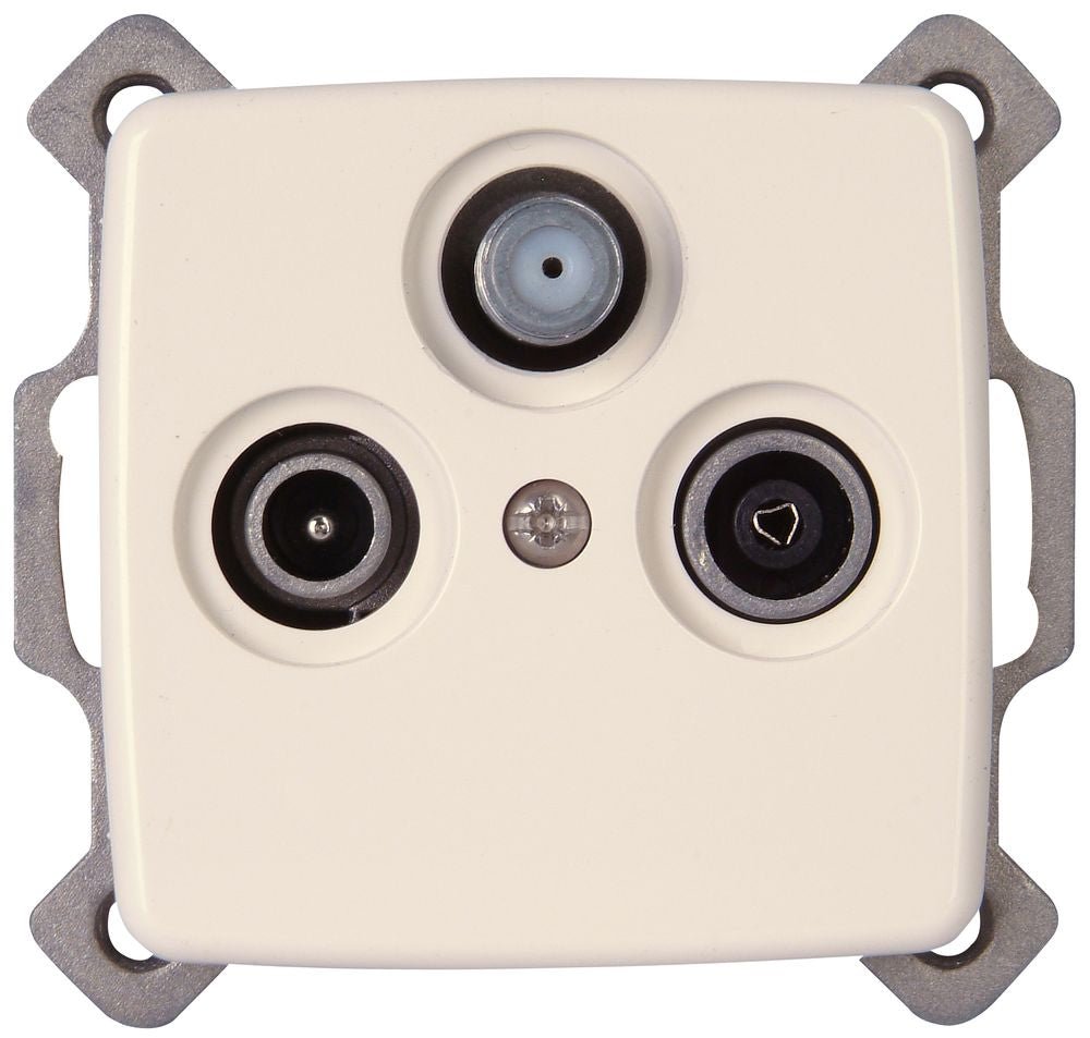 RIVO, Antennensteckdose TV/RF/SAT, UP, digitaltauglich, reinweiß.