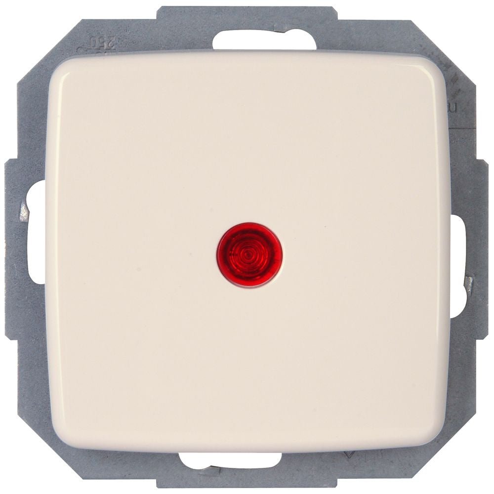 RIVO, Kontroll-Schalter, UP, rot beleuchtet, reinweiß.