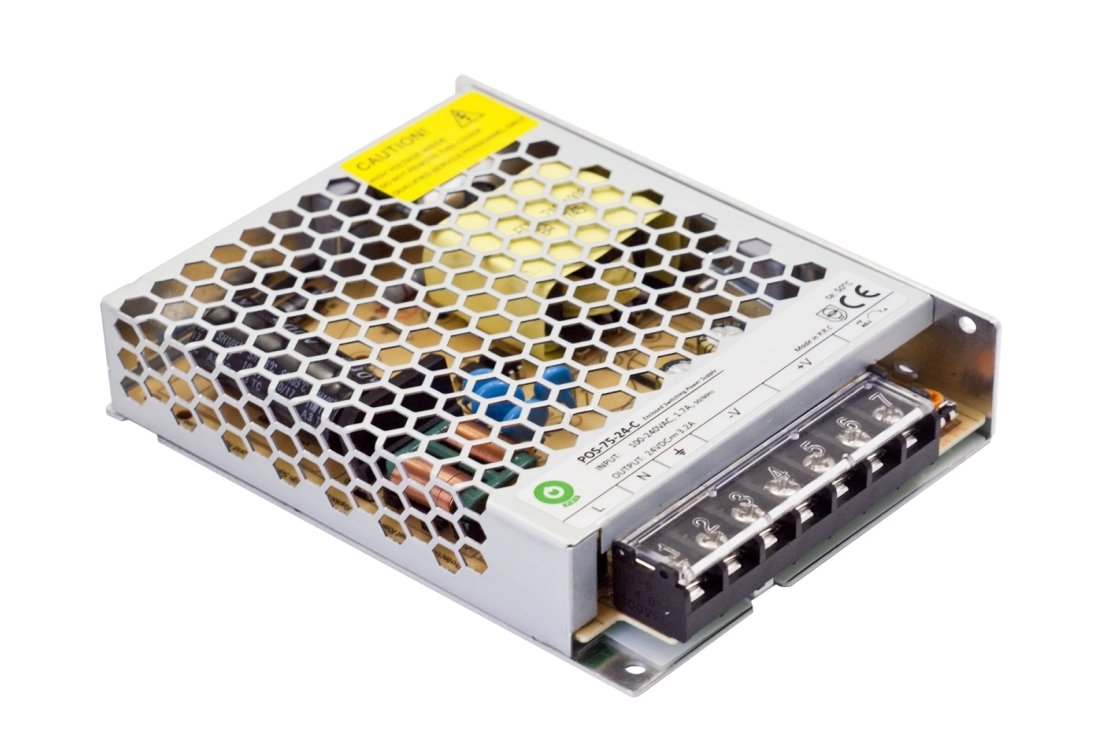 Schaltnetzteil, geschlossen, 75 W, 24 V, 3,2 A.