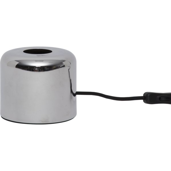 Schlichte Tischleuchte in chromoptik.