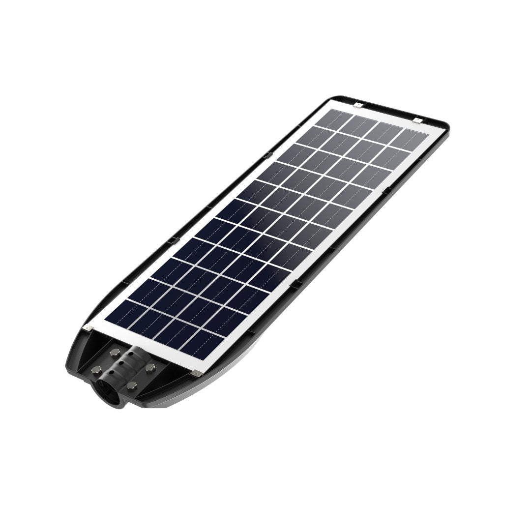 Solar-Straßenleuchte mit PIR Sensor, Parkplatzleuchte 10W PV, 1200lm, 6500K, IP54.