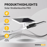 Solar-Straßenleuchte PRO, Parkplatzleuchte, 30W PV, 4300lm, 6500K, IP65  Lichttechnik24.de.