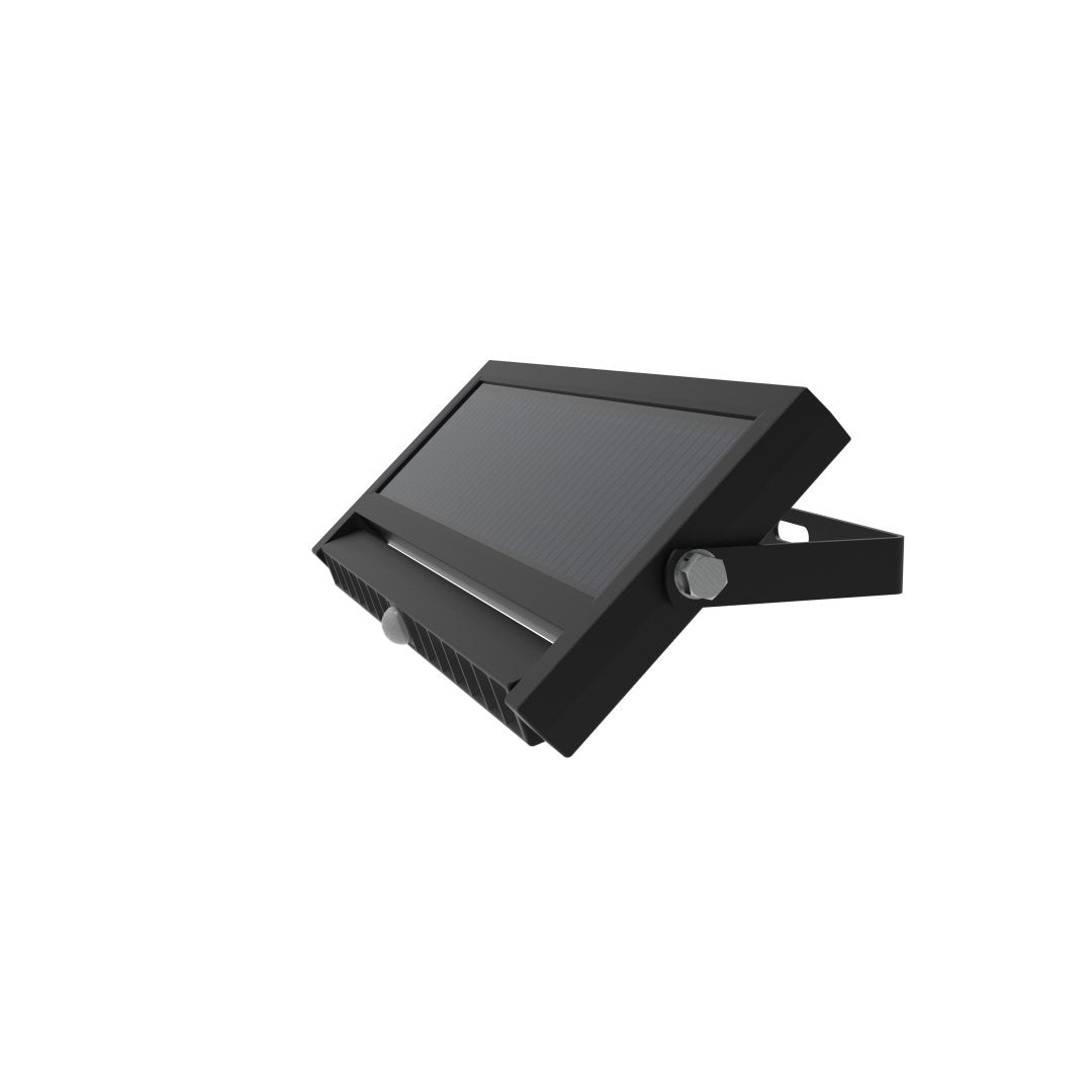 Solar Wandleuchte mit PIR-Sensor, Outdoorleuchte, 10W, 1000lm, 6500K, IP54, schwenkbare LED-Lichtleiste.