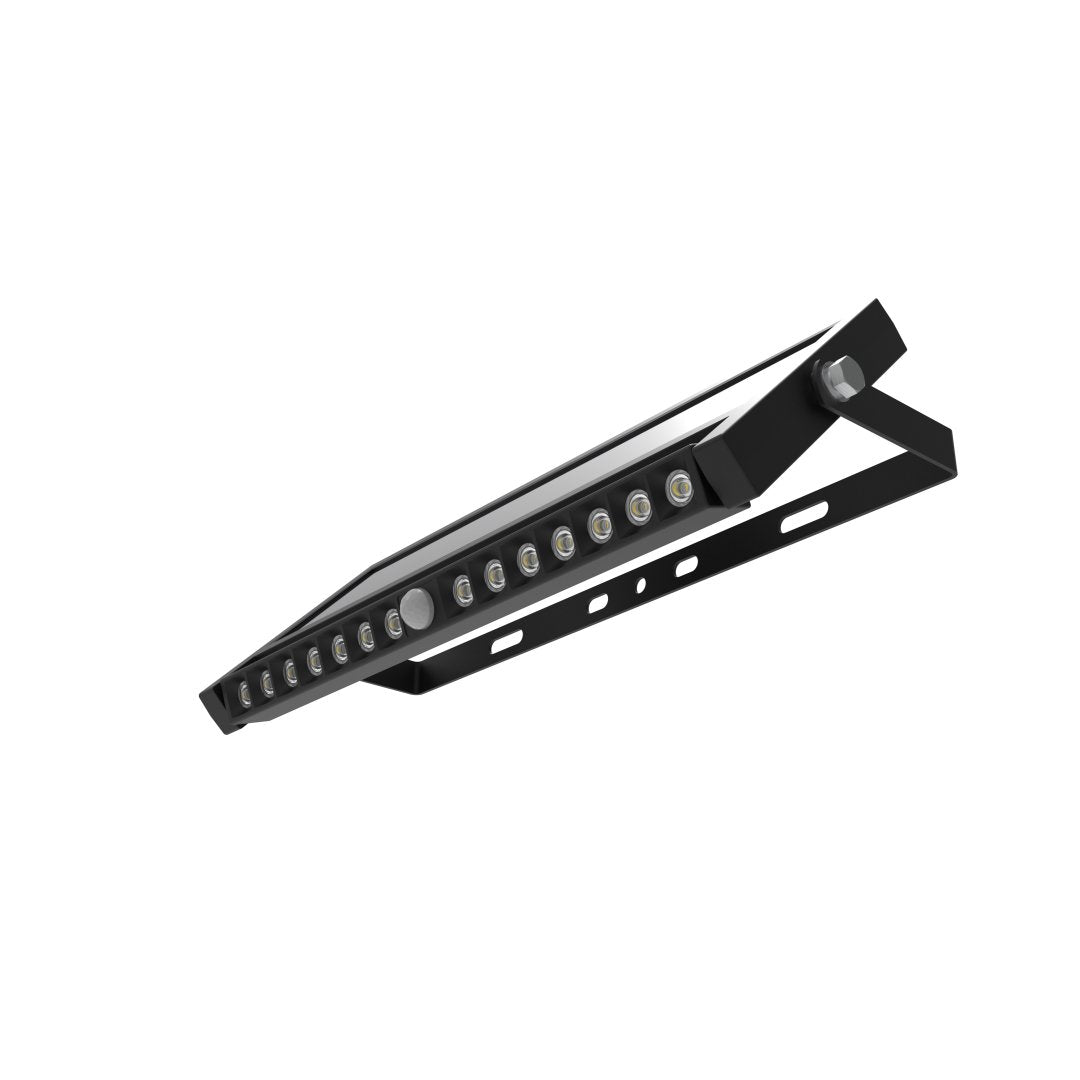 Solar Wandleuchte mit PIR-Sensor, Outdoorleuchte, 10W, 1000lm, 6500K, IP54, schwenkbare LED-Lichtleiste.