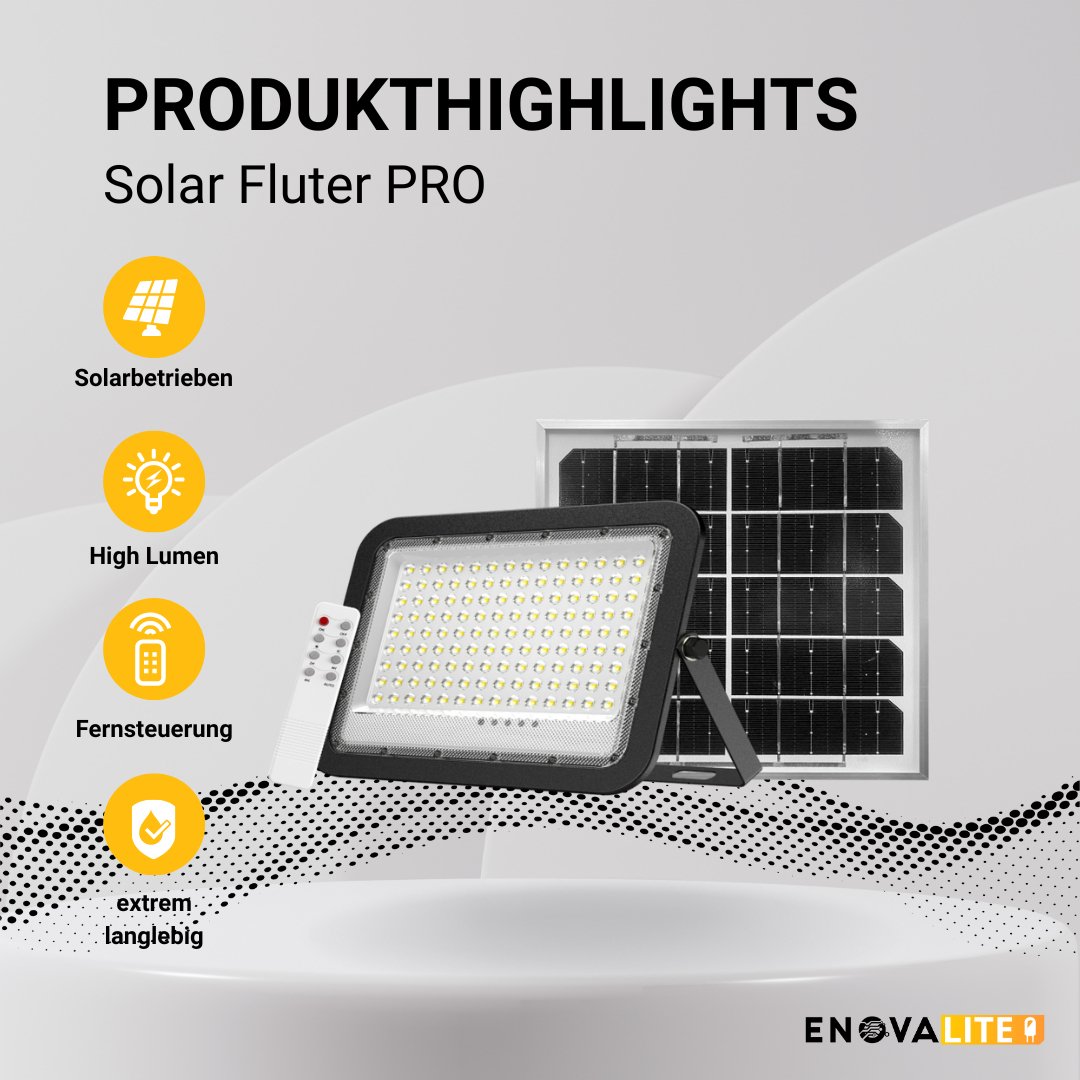 Solarstrahler PRO, LED-Fluter, Solar mit Akku, 6 W PV, 800 lm, 6500K, IP65, Aludruckguss.