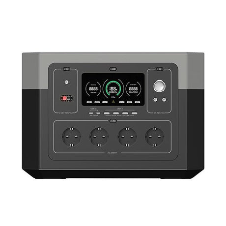 Tragbare Powerstation mit 2000 W Leistung und 2096 Wh Akkukapazität.