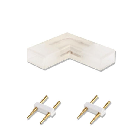 Verbinder für LED-Leuchtstreifen 5050-60 in L-Form.