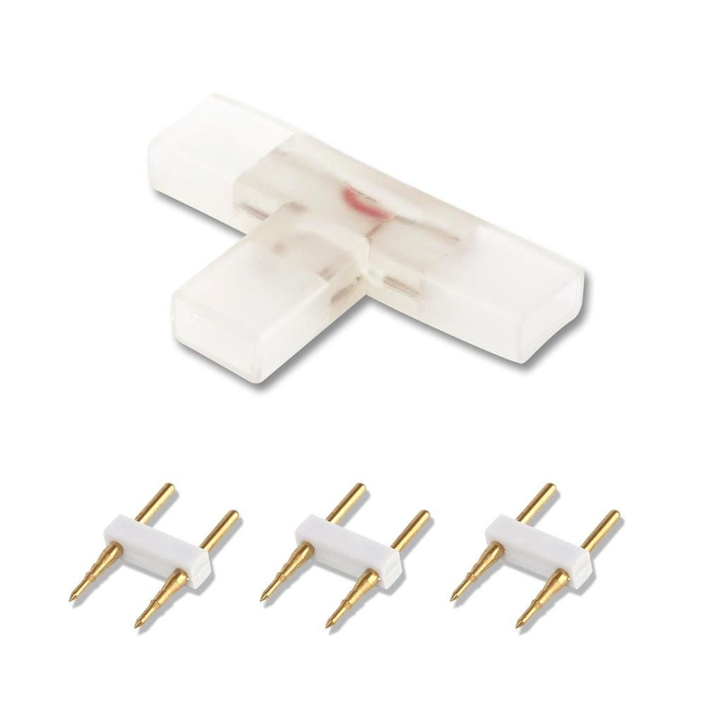 Verbinder für LED-Leuchtstreifen 5050-60 in T-Form.