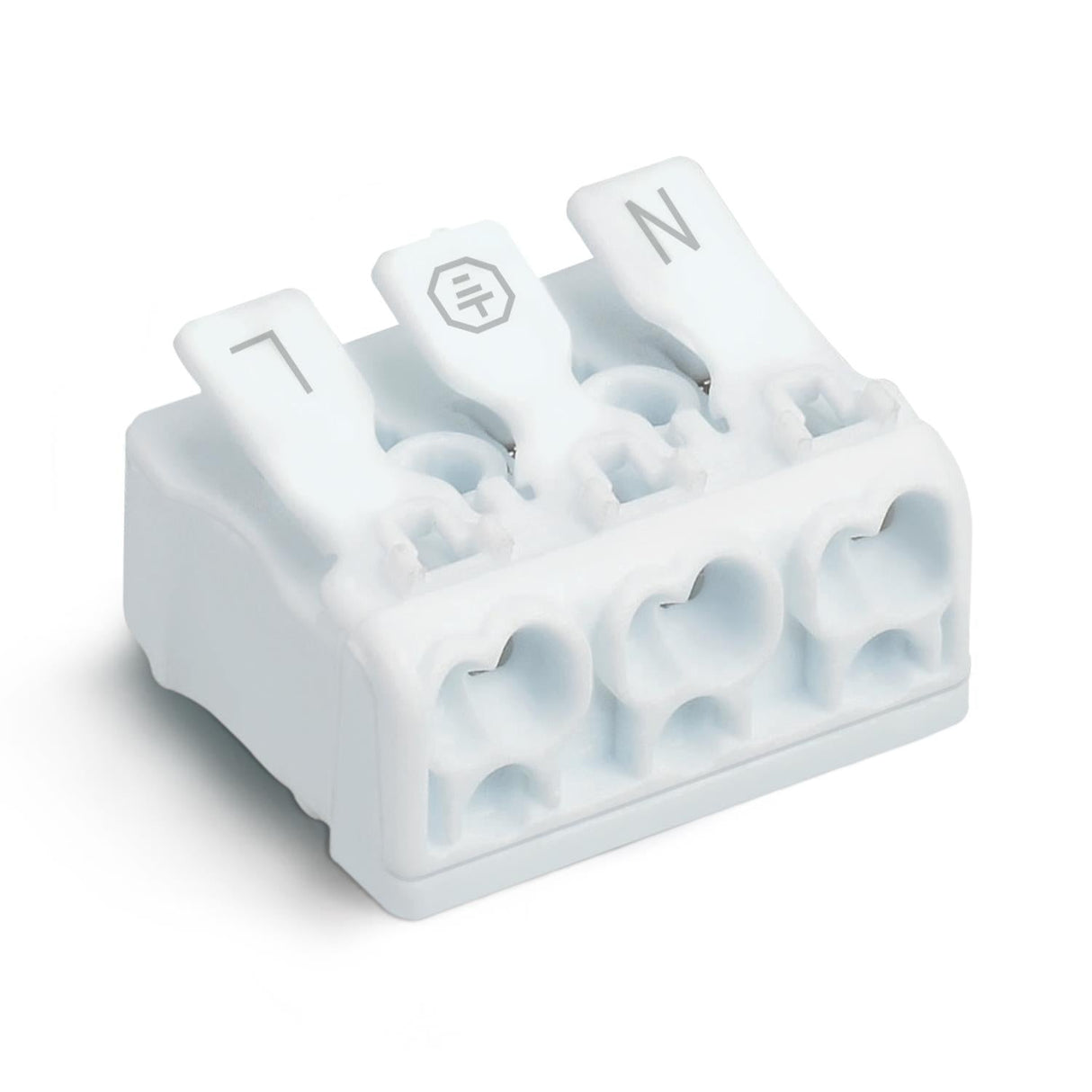 Verbindungsklemmen CMK-923-3, 3-polig, 2 Stk., weiß.